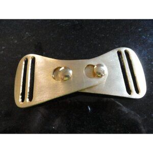 1970 Belt Buckle Silver Tone Two Piece Interlocking Pieces Handmade "M" Artist